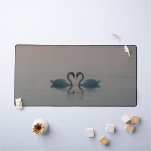 Blue Swans  Desk Mat