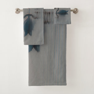 Blue Swans Must Be Love Bath Towel Set