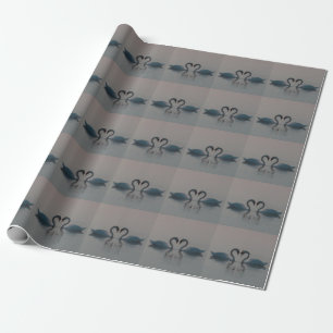 Blue Swans Must Be Love Wrapping Paper