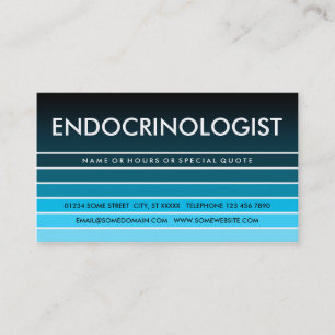 blue swatch ENDOCRINOLOGIST Business Card