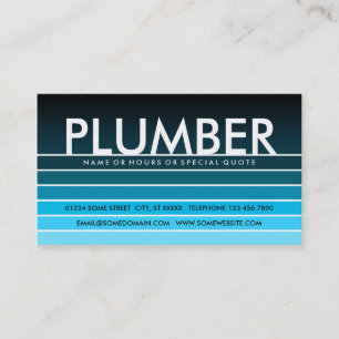 blue swatch PLUMBER Business Card
