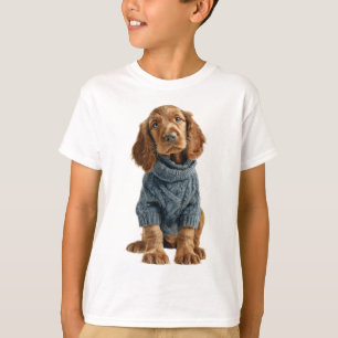 Blue Sweater Setter Puppy Kids