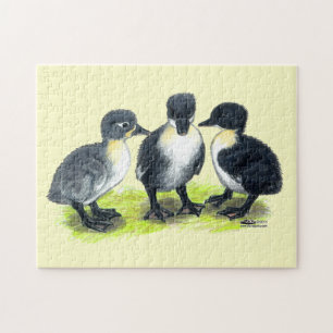 Blue Swedish Ducklings Jigsaw Puzzle