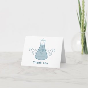 Blue Sweet Chemistry Thank You Card