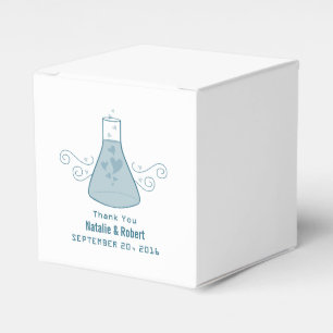 Blue Sweet Chemistry Wedding Favour Boxes