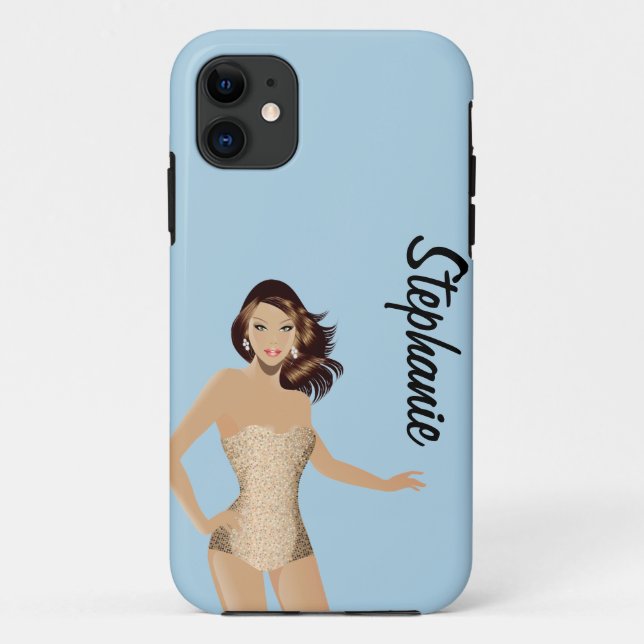 Blue Swinsuit Girl Mate ID™ iPhone 5 Case (Back)