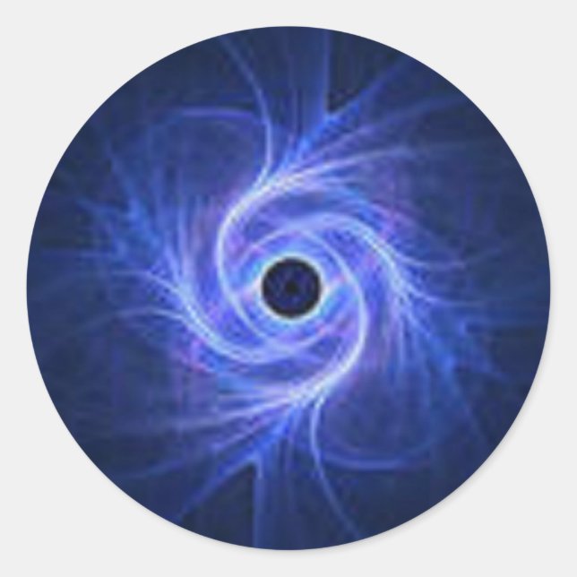 Blue Swirl  Classic Round Sticker (Front)