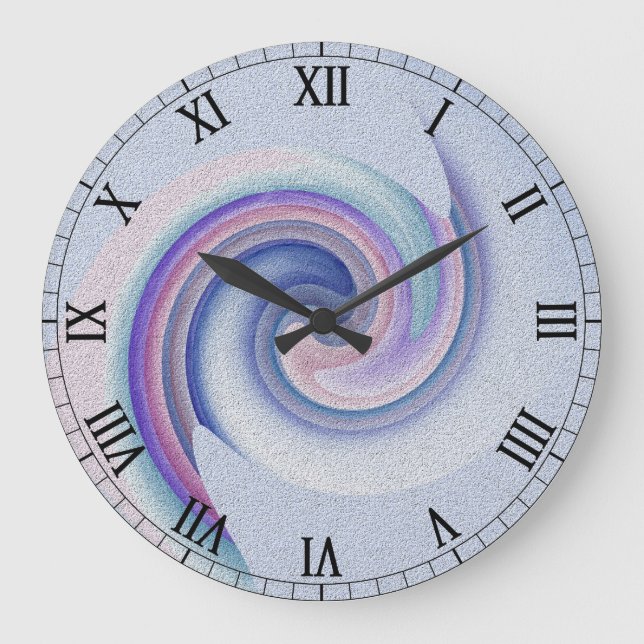 blue swirl clock (Front)
