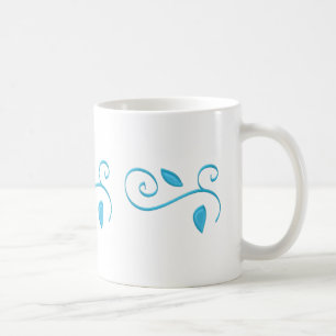 Blue swirl coffee mugs