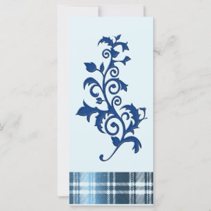 Blue Swirl Greeting Card: