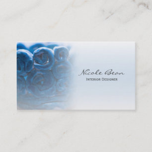 Blue Swirl Interior Designer Unique Business Card