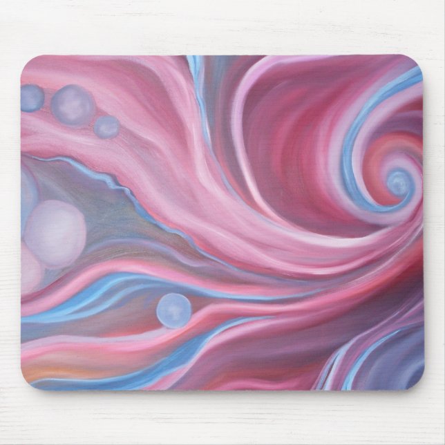 Blue swirl Mouse Pad (Front)