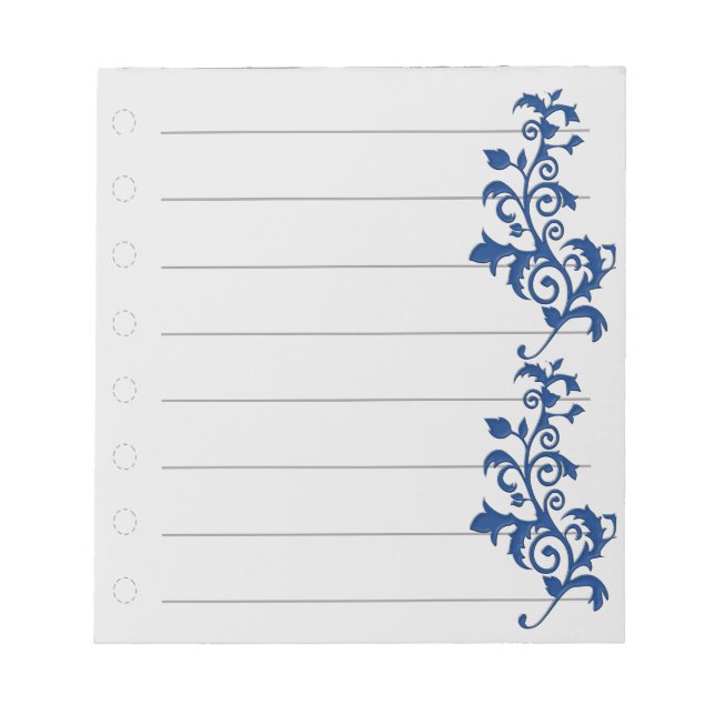 Blue Swirl Notepad (Front)