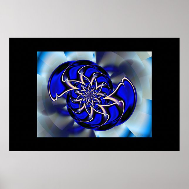 blue swirl poster (Front)