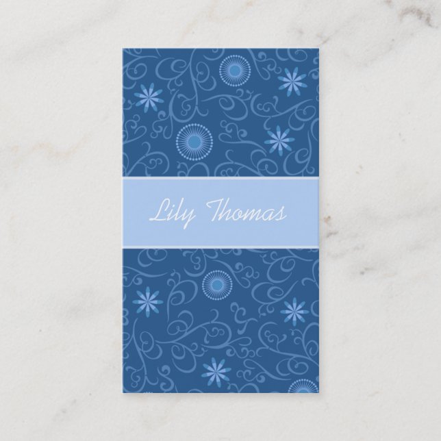 Blue Swirl Profile Card (Front)
