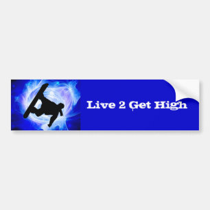 Blue Swirl Snowstorm Bumper Sticker