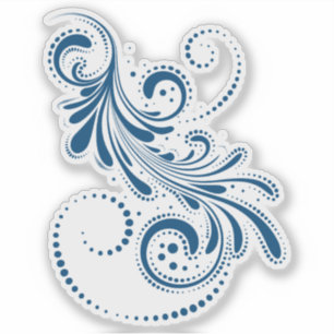 Blue swirl Sticker