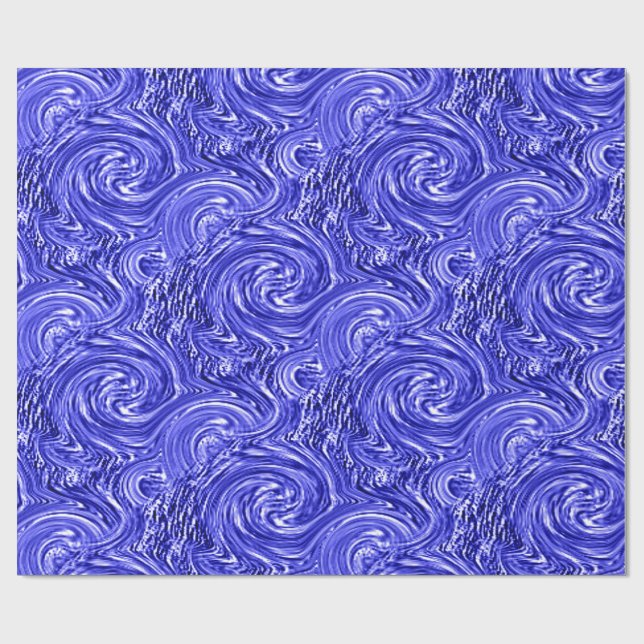 Blue Swirl Wrapping Paper (Flat)