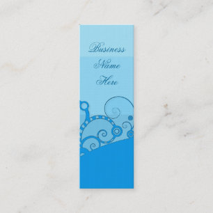 blue swirled fantasy bookmark business cards