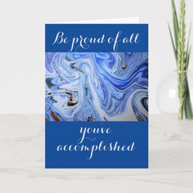 Blue Swirled Nurse Practitioner's Greeting Card (Front)
