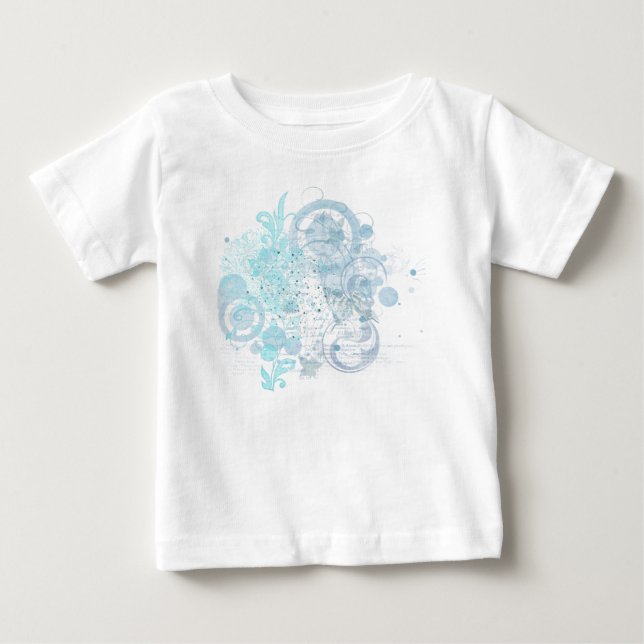 Blue Swirls Baby T-Shirt (Front)