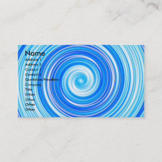 Blue swirls business card