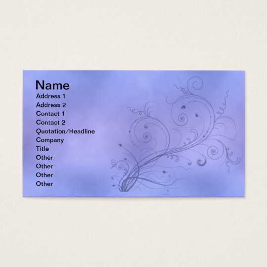 Blue Swirls Business Card