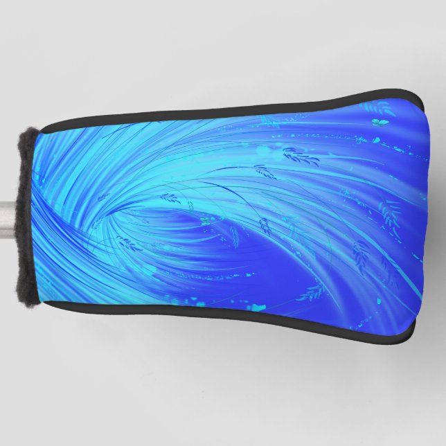 Blue Swirls & Butterflies  Golf Head Cover (Front)