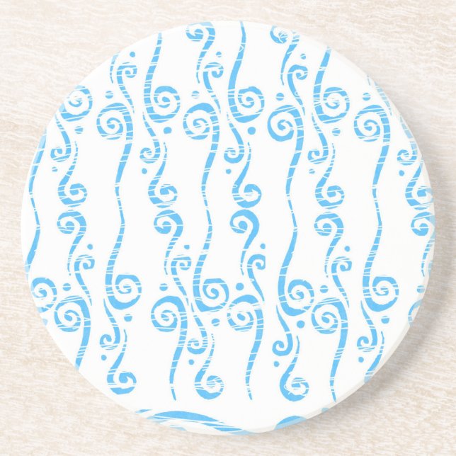 Blue Swirls Coaster (Front)