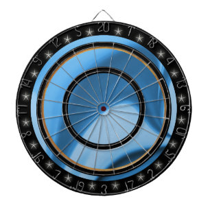 Blue Swirls Custom Dart Board