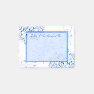 Blue Swirls Helpful Self Help Healing Gratitude Post-it Notes