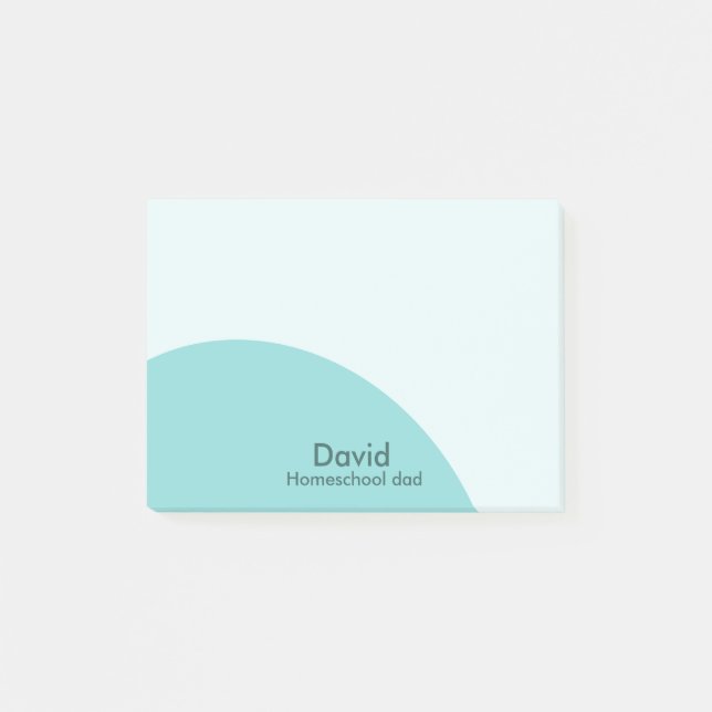 Blue swirls homeschool dad post-it notes (Front)