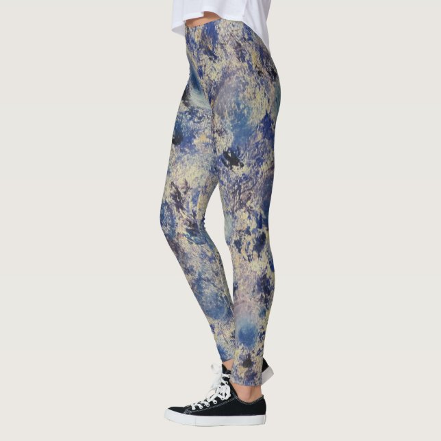 Blue Swirls Leggings (Left)