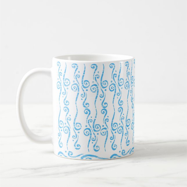 Blue Swirls Mug (Left)
