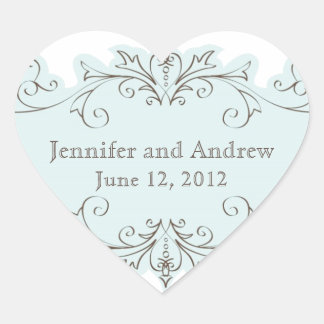 Blue Swirls Wedding Favour Stickers