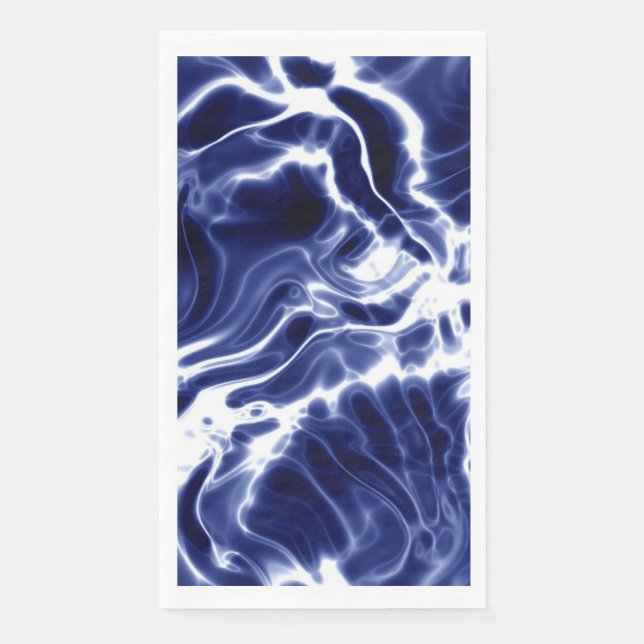 Blue swirly pattern  napkin (Front)
