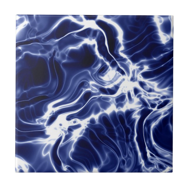Blue swirly pattern  tile (Front)