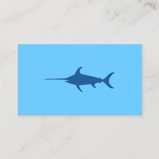 Blue Swordfish Business Card (Front)