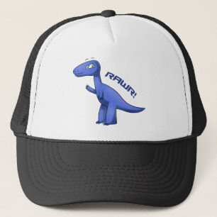 Blue T-Rex Trucker Hat
