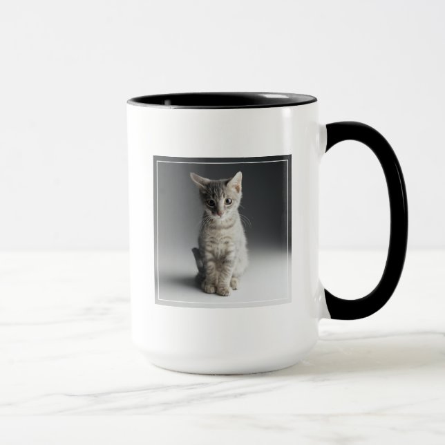 Blue Tabby Kitten Mug (Right)