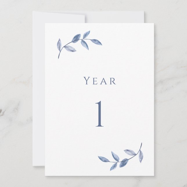 Blue Table Numbers as Years and Special Locations (Front)
