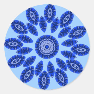 Blue Tahoe Mandala Classic Round Sticker