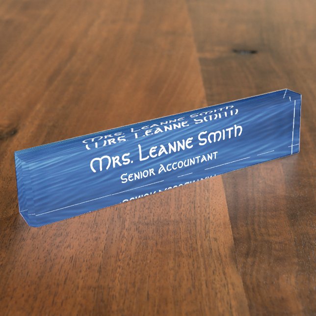 Blue Tahoe Water Nameplate (Side)