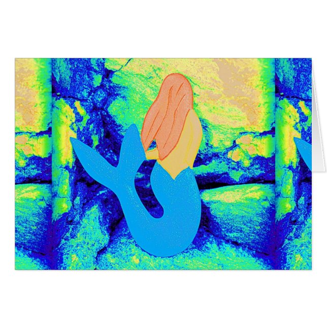 blue-tail mermaid design (Front Horizontal)