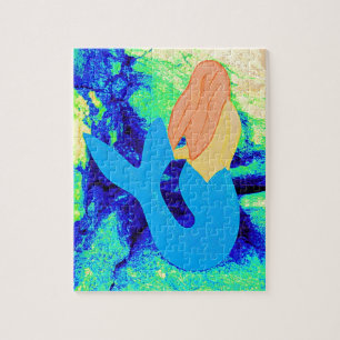 blue-tail mermaid design jigsaw puzzle