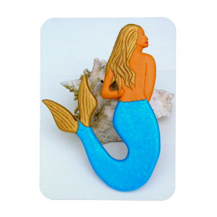 blue tail mermaid magnet