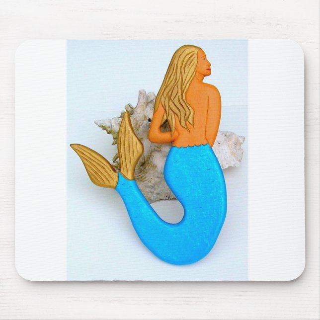 blue-tail mermaid mouse mat (Front)