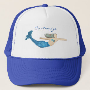 Blue-tail Mermaid Swimming Thunder_Cove Trucker Hat