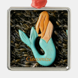Blue-tail Mermaid Thunder_Cove Metal Tree Decoration