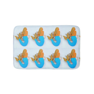 blue-tail mermaids bath mat